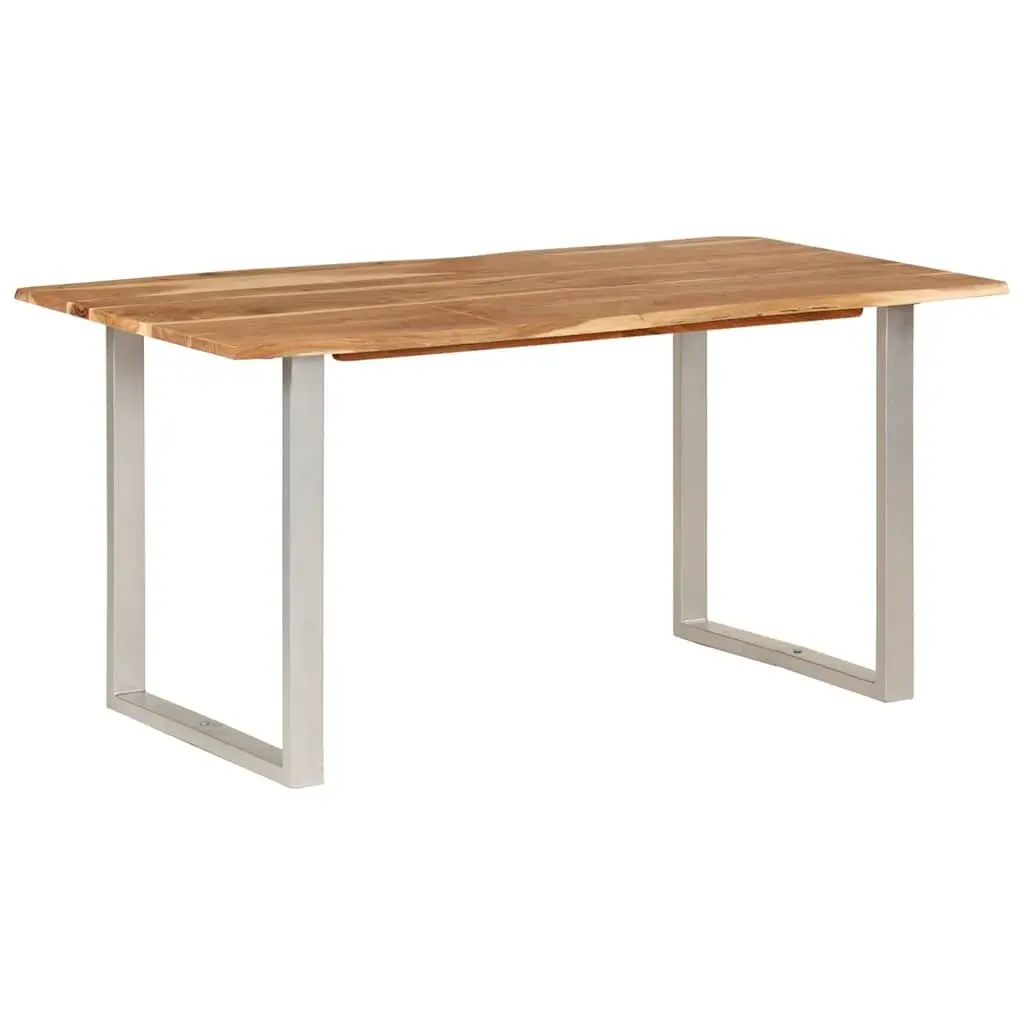 Dining Table Industrial Rustic 154x80x76cm Solid Acacia Wood Brown