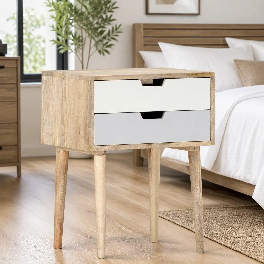 Mango Wood Bedside Cabinet