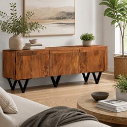 Value-Driven Solid Mango Wood TV Cabinet for Your Home