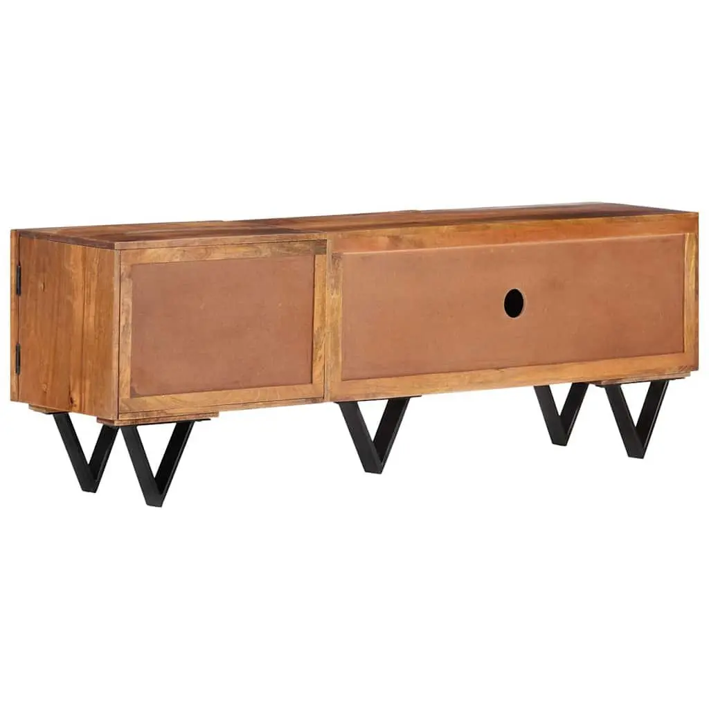 TV Cabinet 140x30x46 cm Solid Mango Wood Brown Living Room Furniture Storage