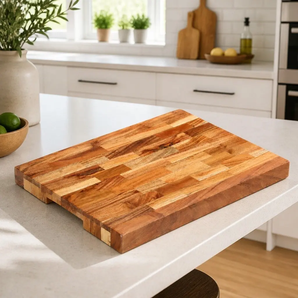 Chopping Board Kitchen Cutting Board 40x30x4 cm Solid Acacia Wood Brown