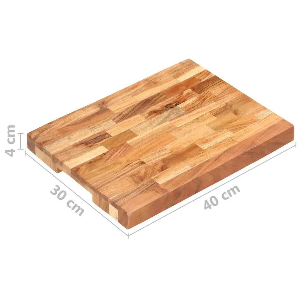 Chopping Board Kitchen Cutting Board 40x30x4 cm Solid Acacia Wood Brown