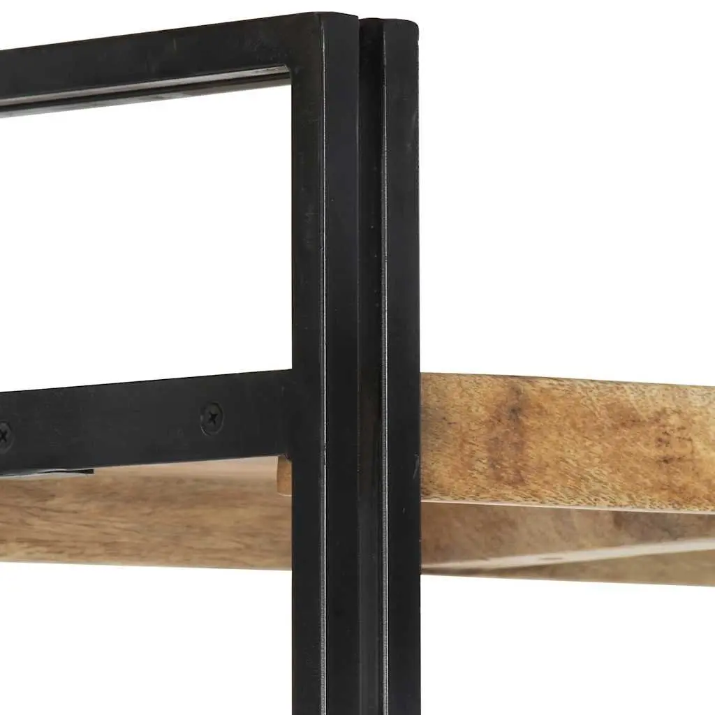 5-Tier Bookcase with Solid Wood and Steel