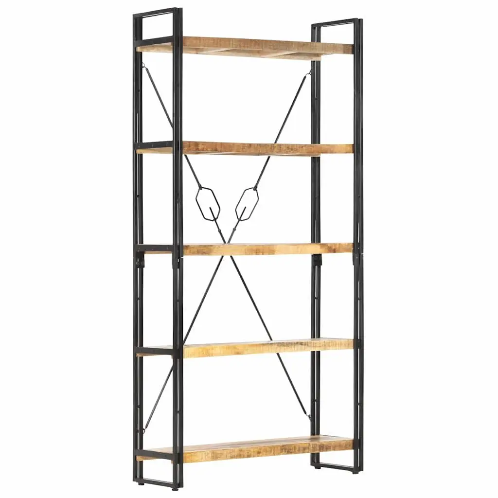 5-Tier Bookcase Made from Solid Mango Wood