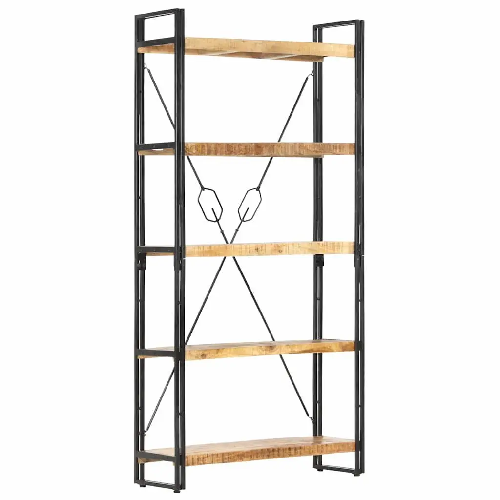 5-Tier Bookcase Made from Solid Mango Wood