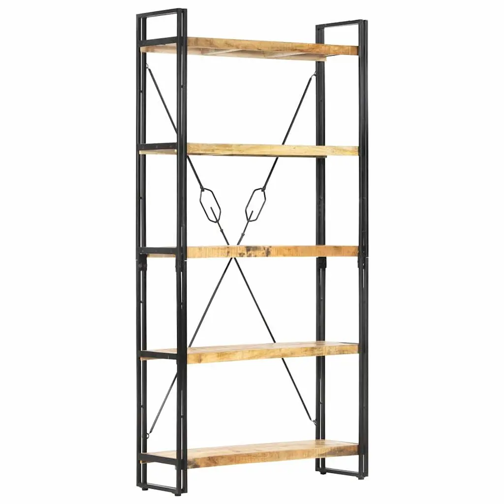 5-Tier Bookcase Made from Solid Mango Wood