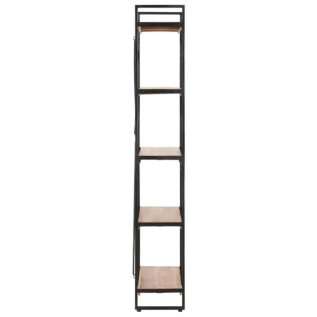 5-Tier Bookcase Storage 60x30x180 cm Solid Acacia Wood Brown Industrial Shelving Unit