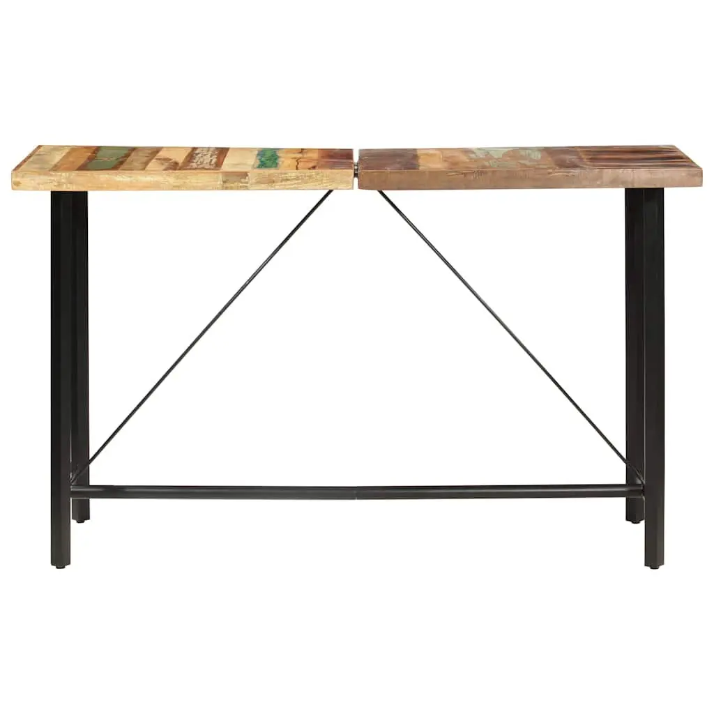 Bar Table Industrial Dining Kitchen 180x70x107 cm Brown Solid Reclaimed Wood
