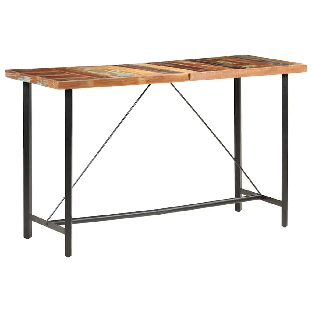 Bar Table Industrial Dining Kitchen 180x70x107 cm Brown Solid Reclaimed Wood