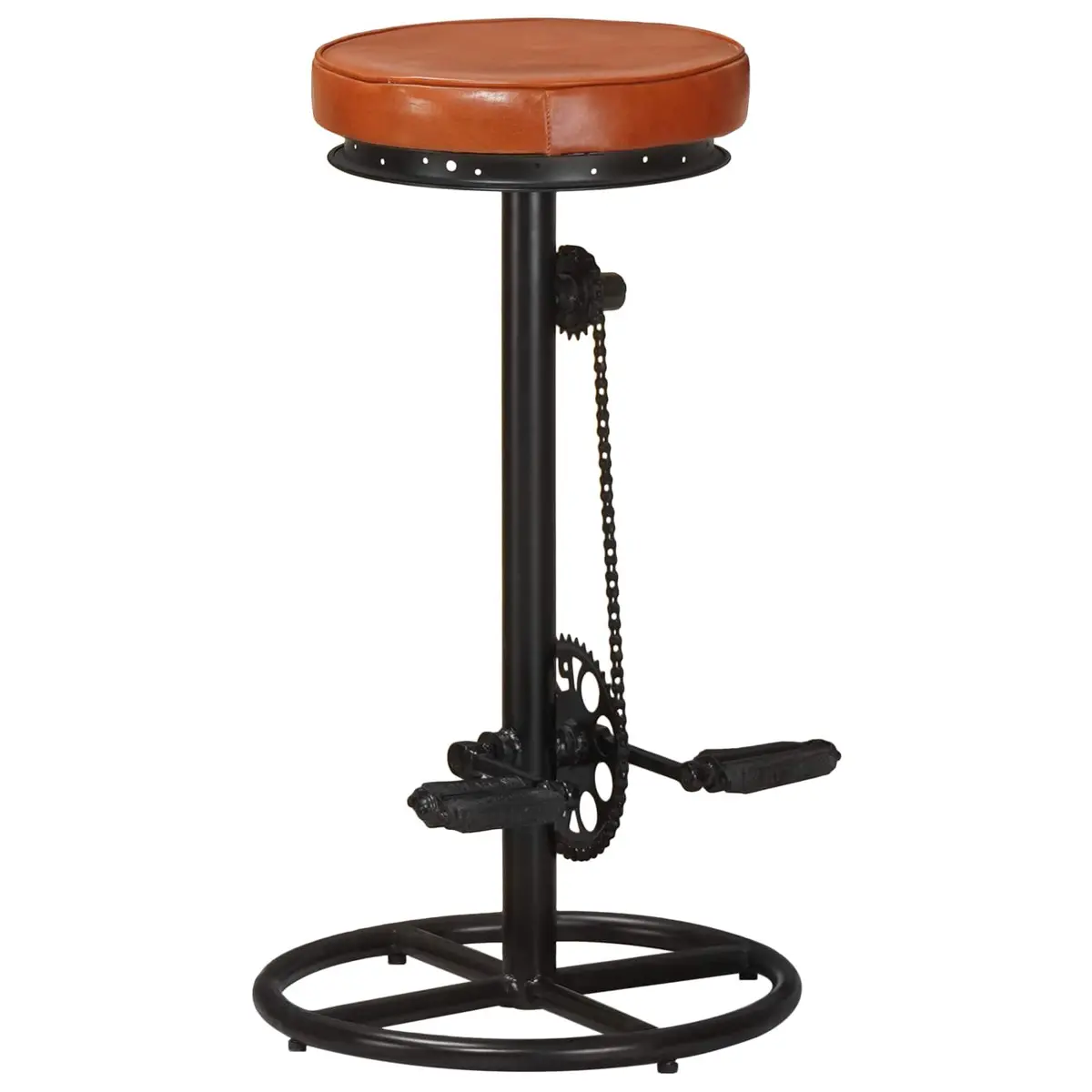 Bar Stools with Goat Leather Upholstery