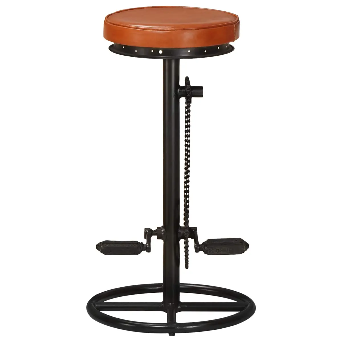 Bar Stools with Goat Leather Upholstery