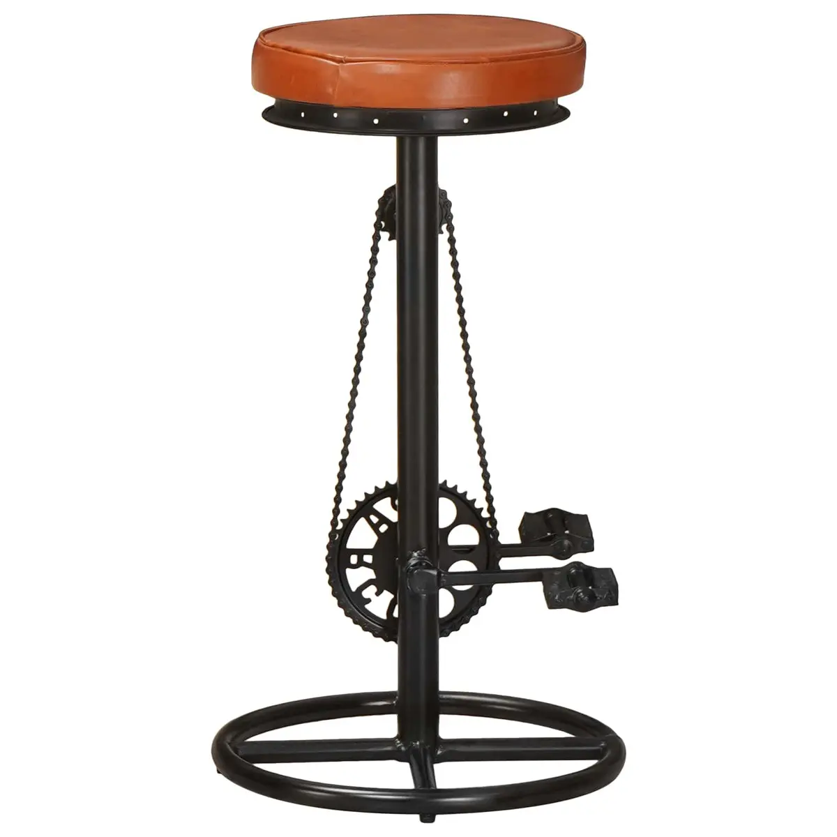 Bar Stools with Goat Leather Upholstery