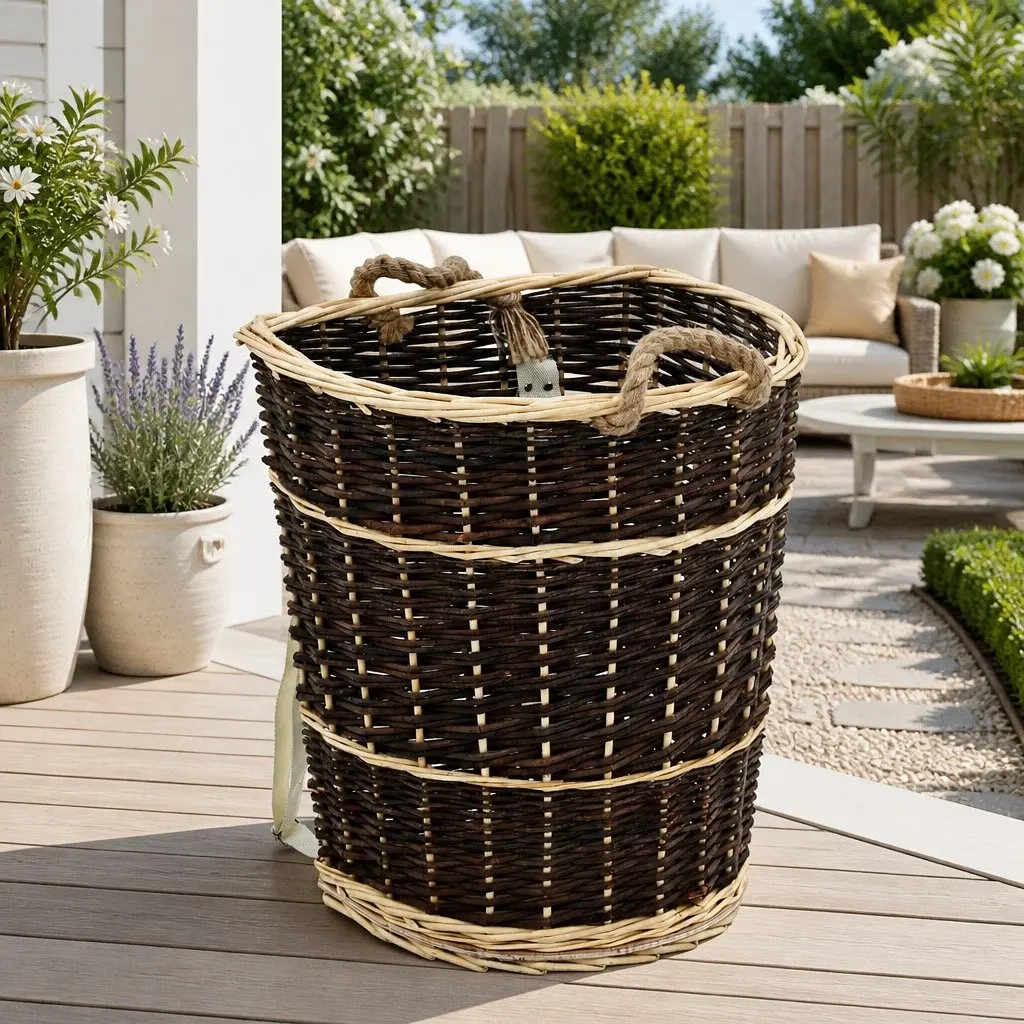 Firewood Backpack with Natural Willow Craftsmanship