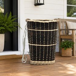 Firewood Backpack Carrier with Belts Log Storage Transport Willow Rustic Garden