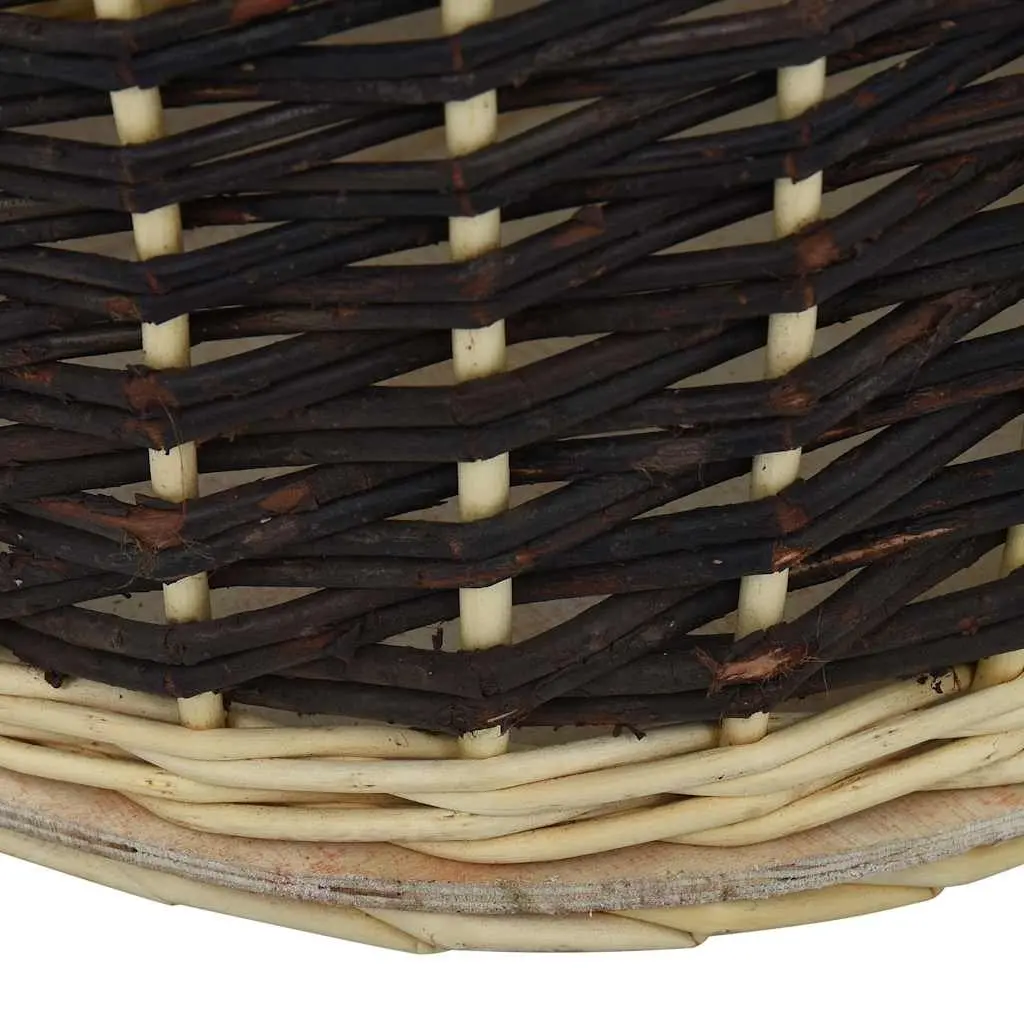Firewood Backpack Carrier for Log Storage Transport 50 x 44 x 58 cm Brown Natural Willow