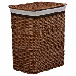 Reliable Brown Woven Laundry Basket for Everyday Use