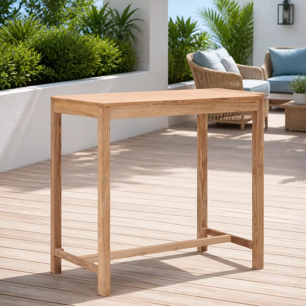 Outdoor Bar Table Made from Solid Teak