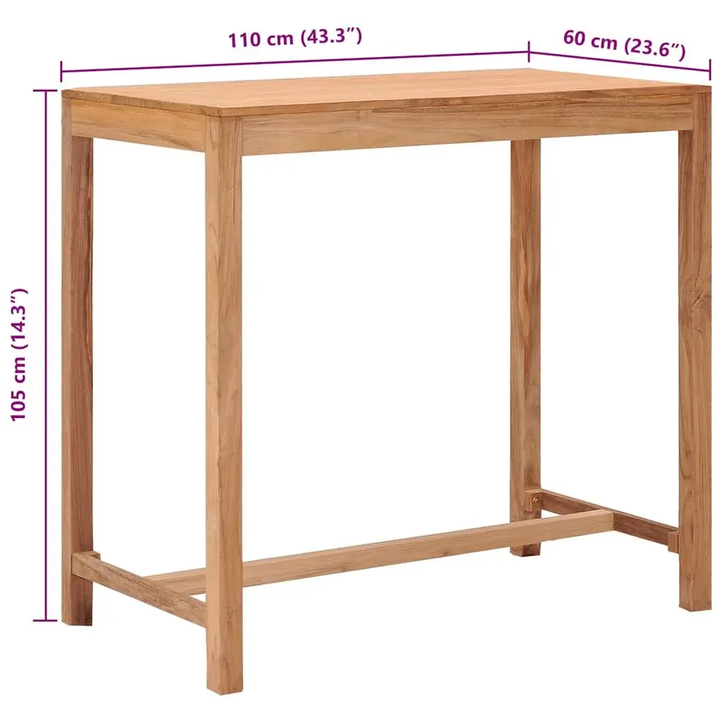 Outdoor Bar Table Made from Solid Teak