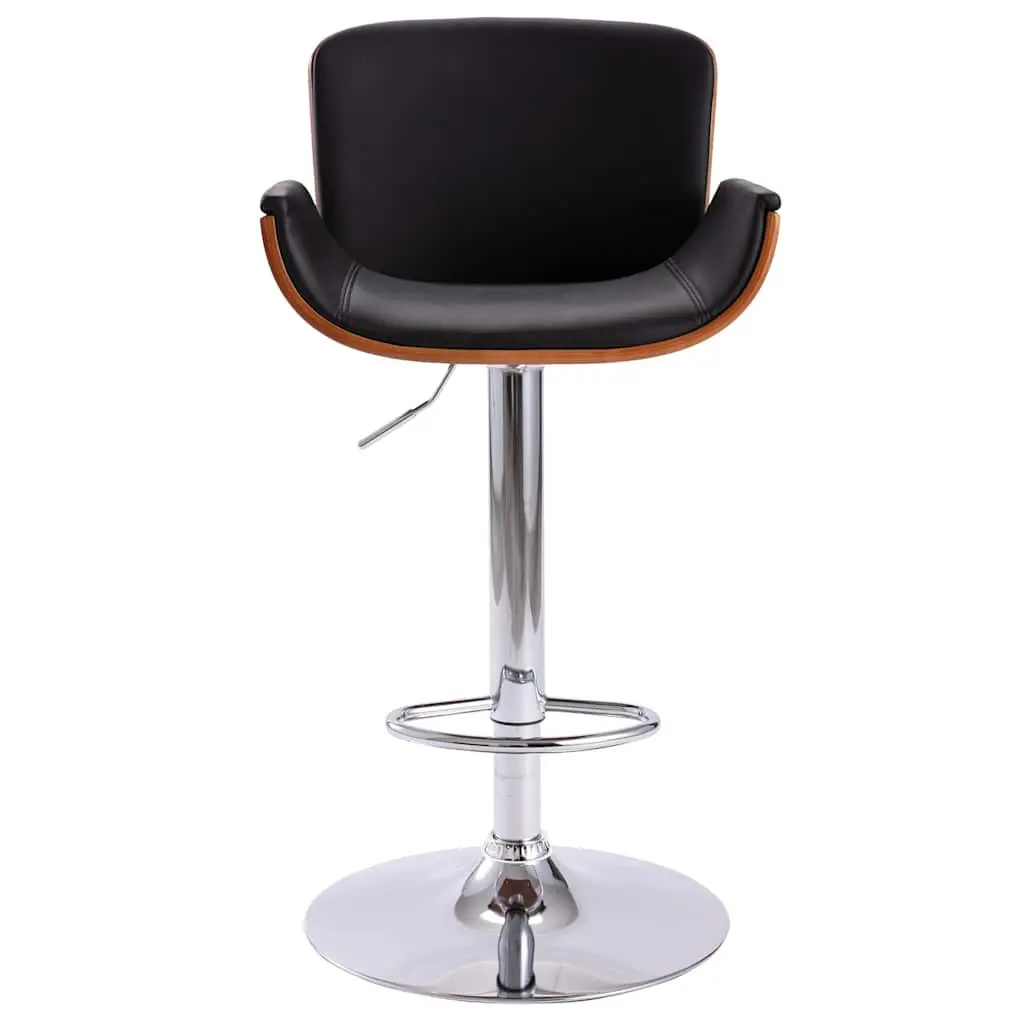 Black Faux Leather Bar Stool