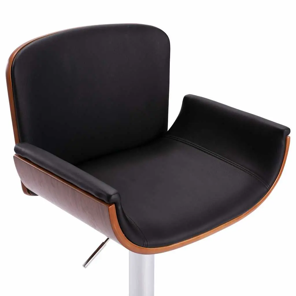 Black Faux Leather Bar Stool