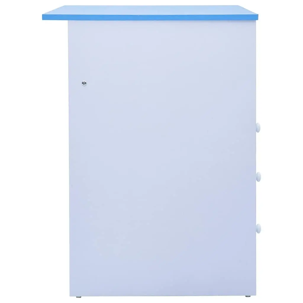 Children's Art Drafting Table Tiltable Study Desk Blue White