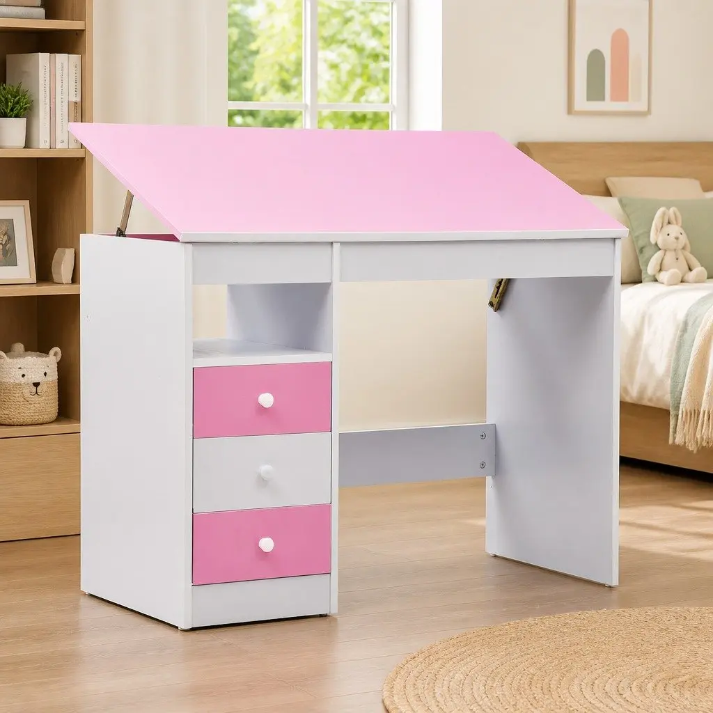 Children's Drawing Desk with Storage Solutions