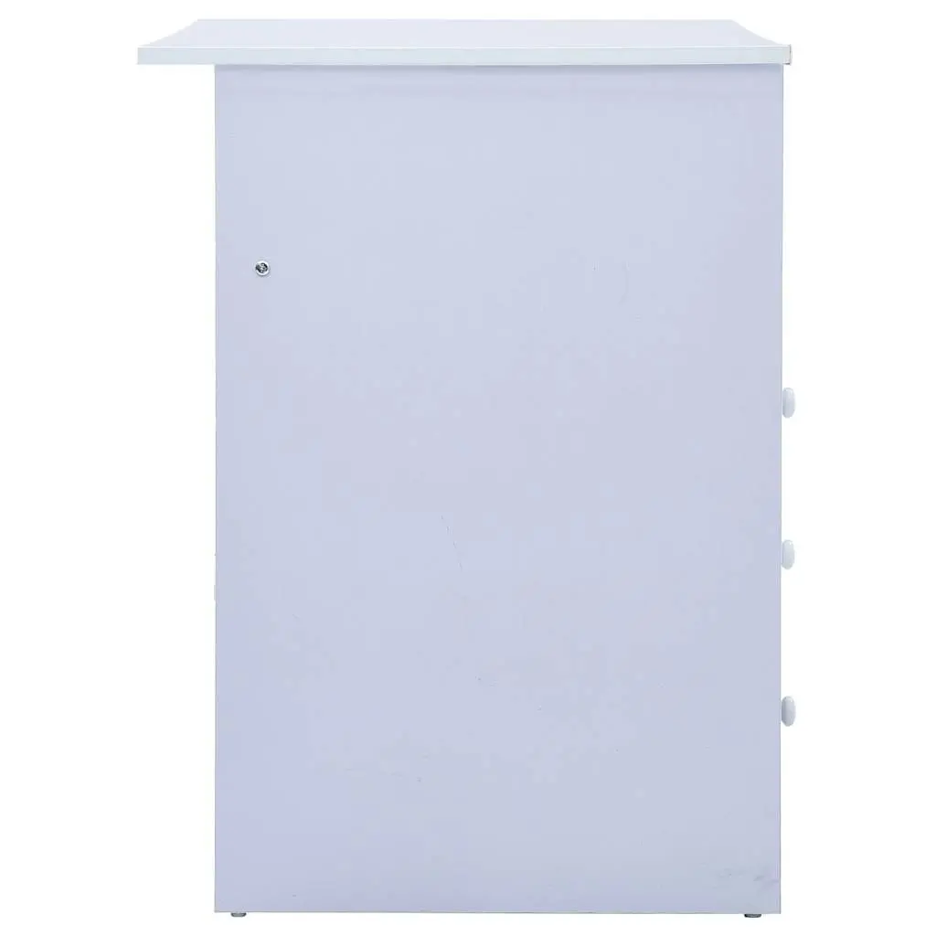 Children Art Drafting Table Tiltable Study Desk White Workspace with Storage