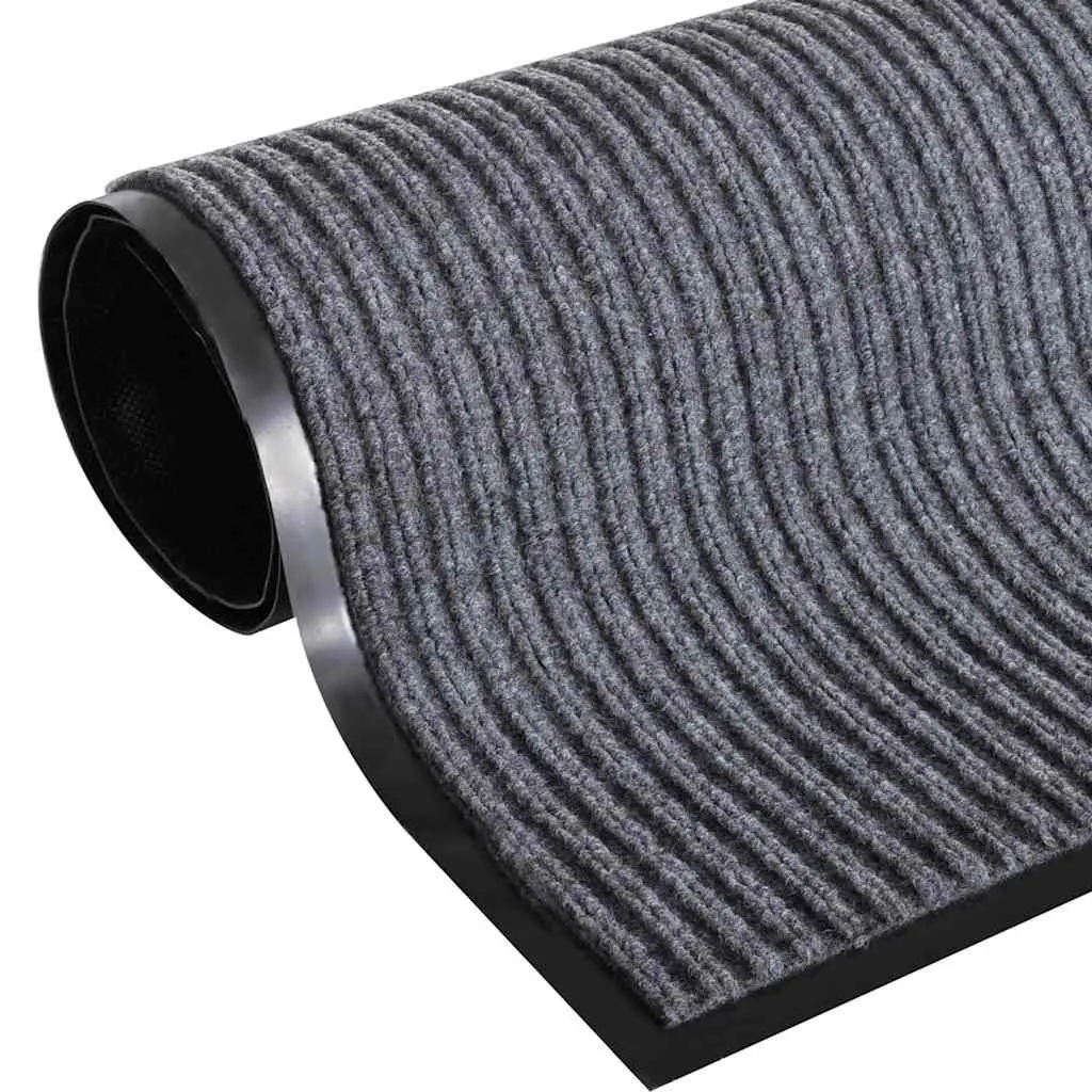 Door Mat Entrance Floor Protection 117x220 cm Grey Non-slip PVC Backing