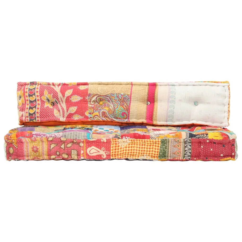 Pallet Sofa Cushion Comfort Multicolour Patchwork Fabric Soft Padding