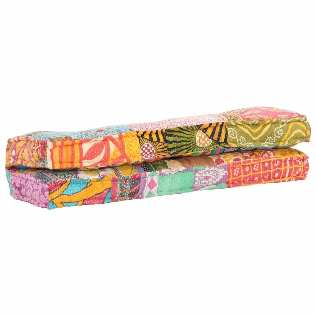 Pallet Sofa Cushion Comfort Multicolour Patchwork Fabric Soft Padding