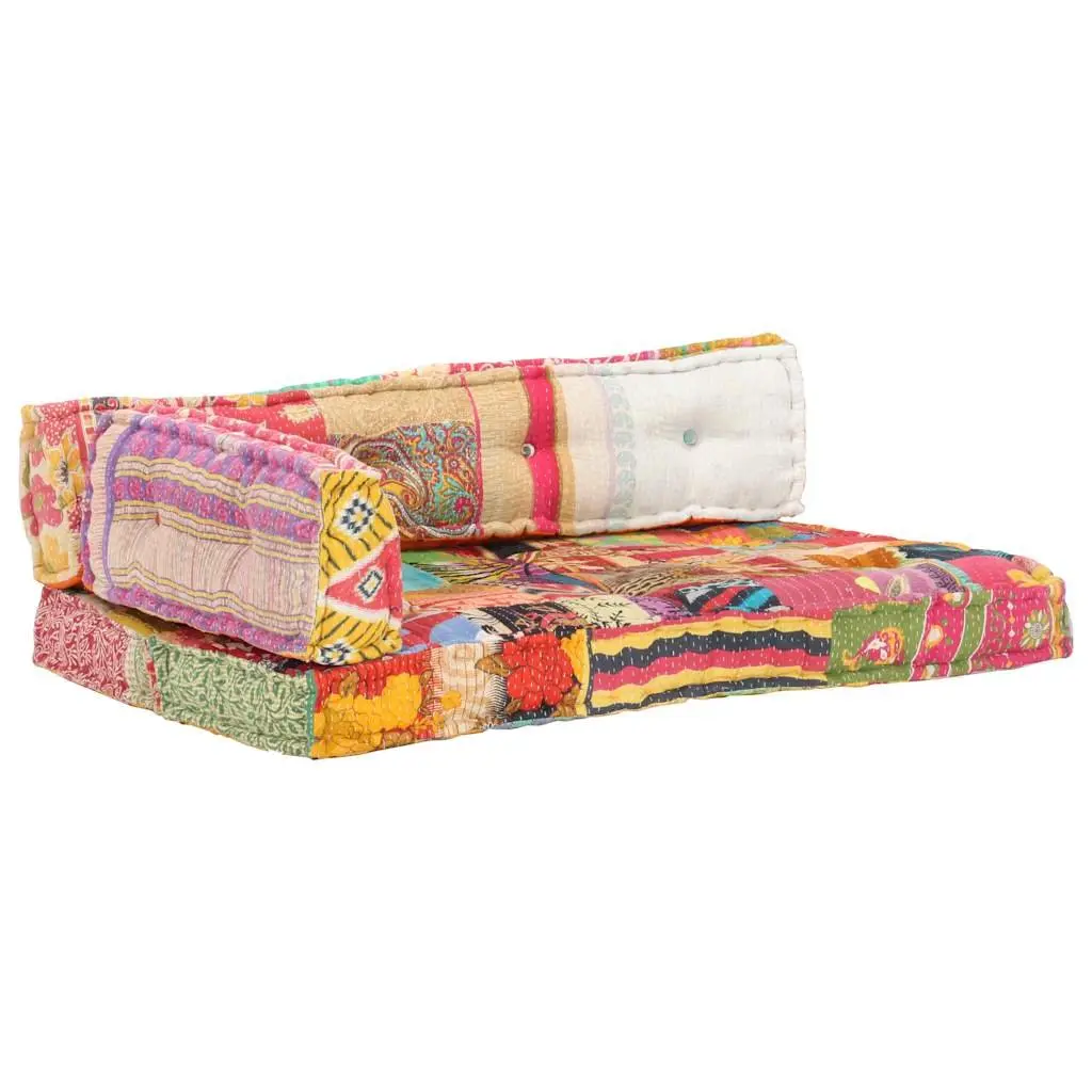 Pallet Sofa Cushion Comfort Multicolour Patchwork Cotton Fabric
