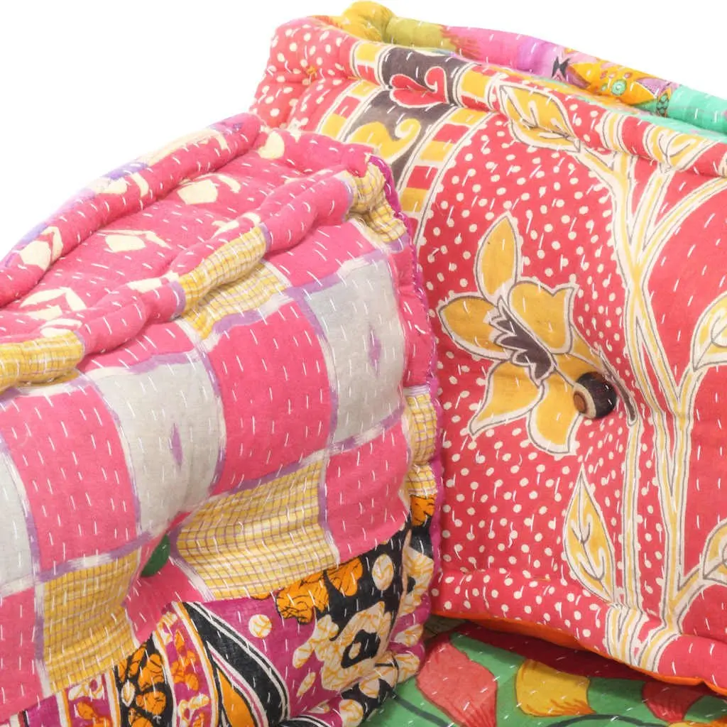 Pallet Sofa Cushion Comfort Multicolour Patchwork Cotton Fabric
