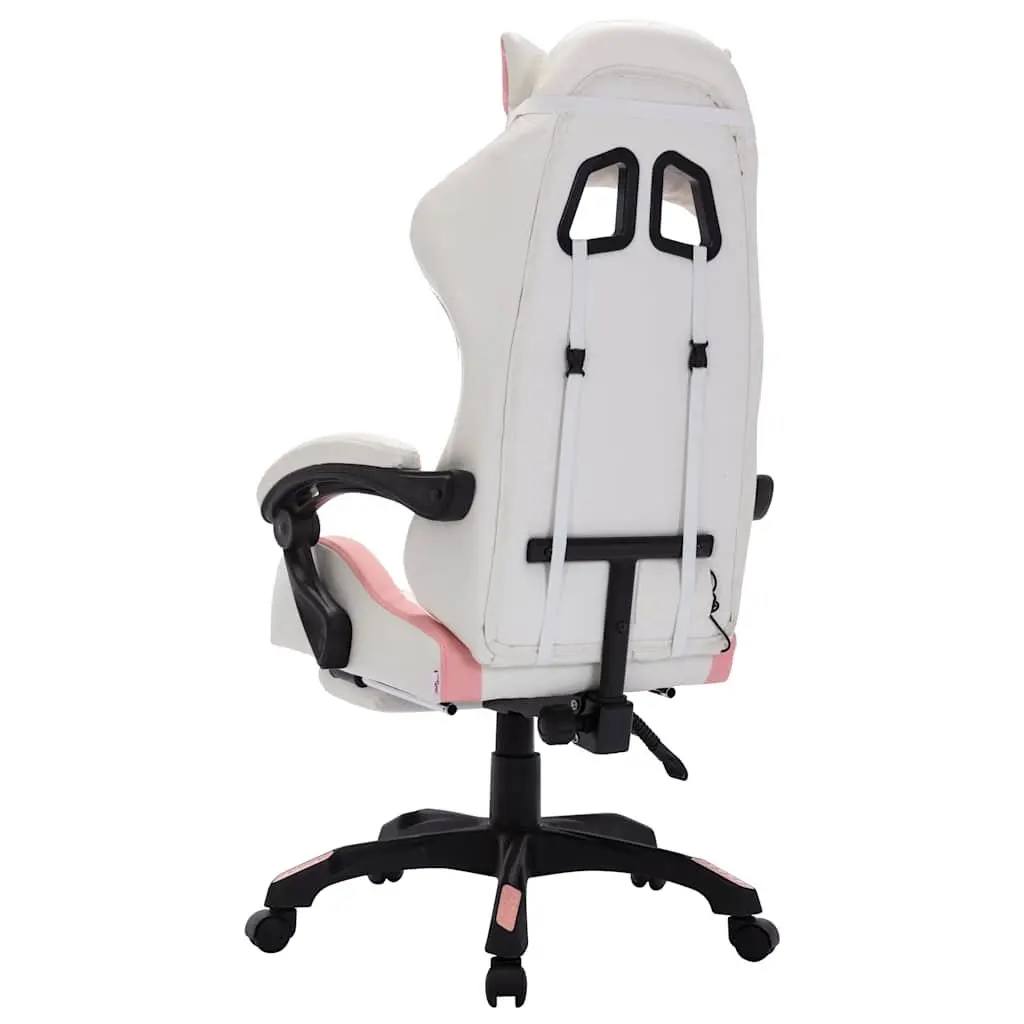 Racing Chair Gaming Office Desk Seat Reclining Footrest Pink