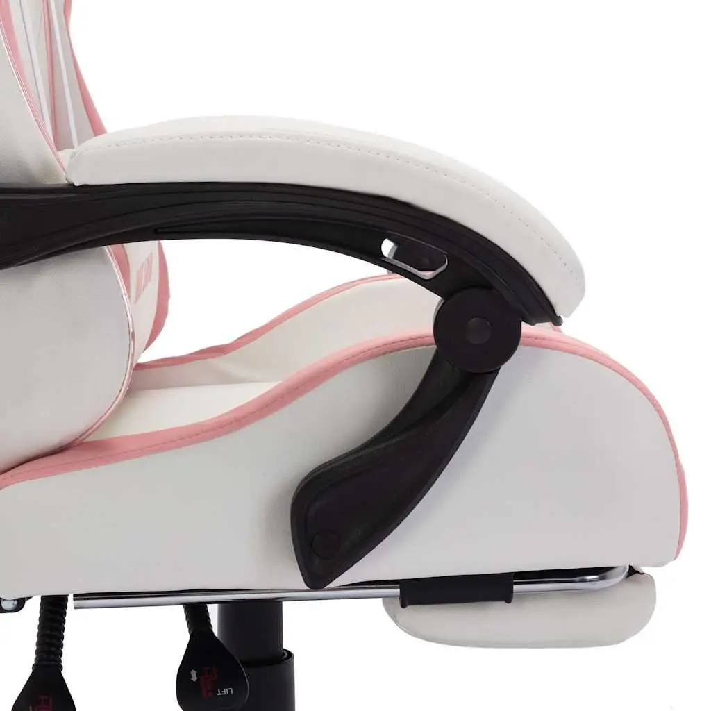 Racing Chair Gaming Office Desk Seat Reclining Footrest Pink