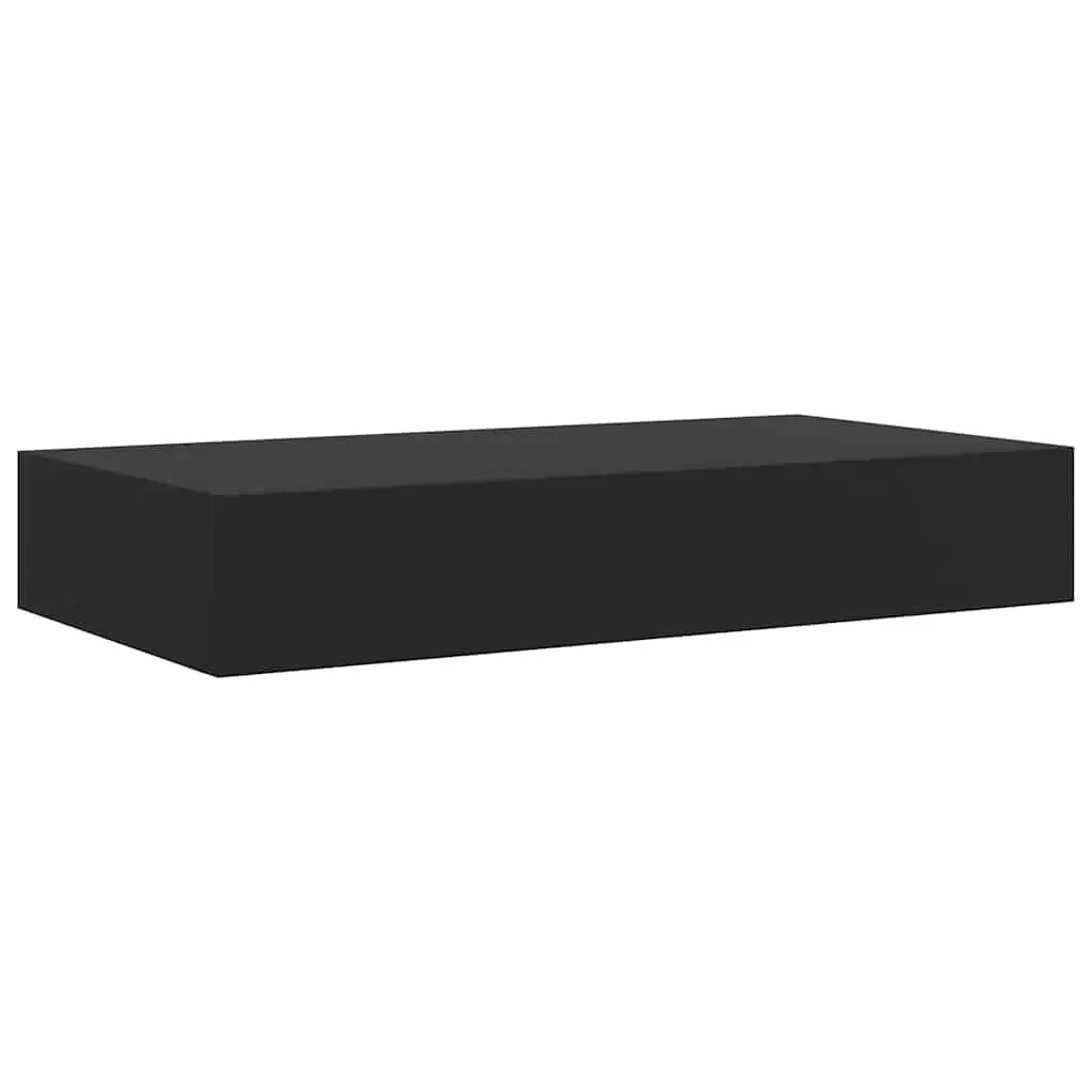 Floating Wall Shelf Display Storage Organizer Black 48x25x8 cm