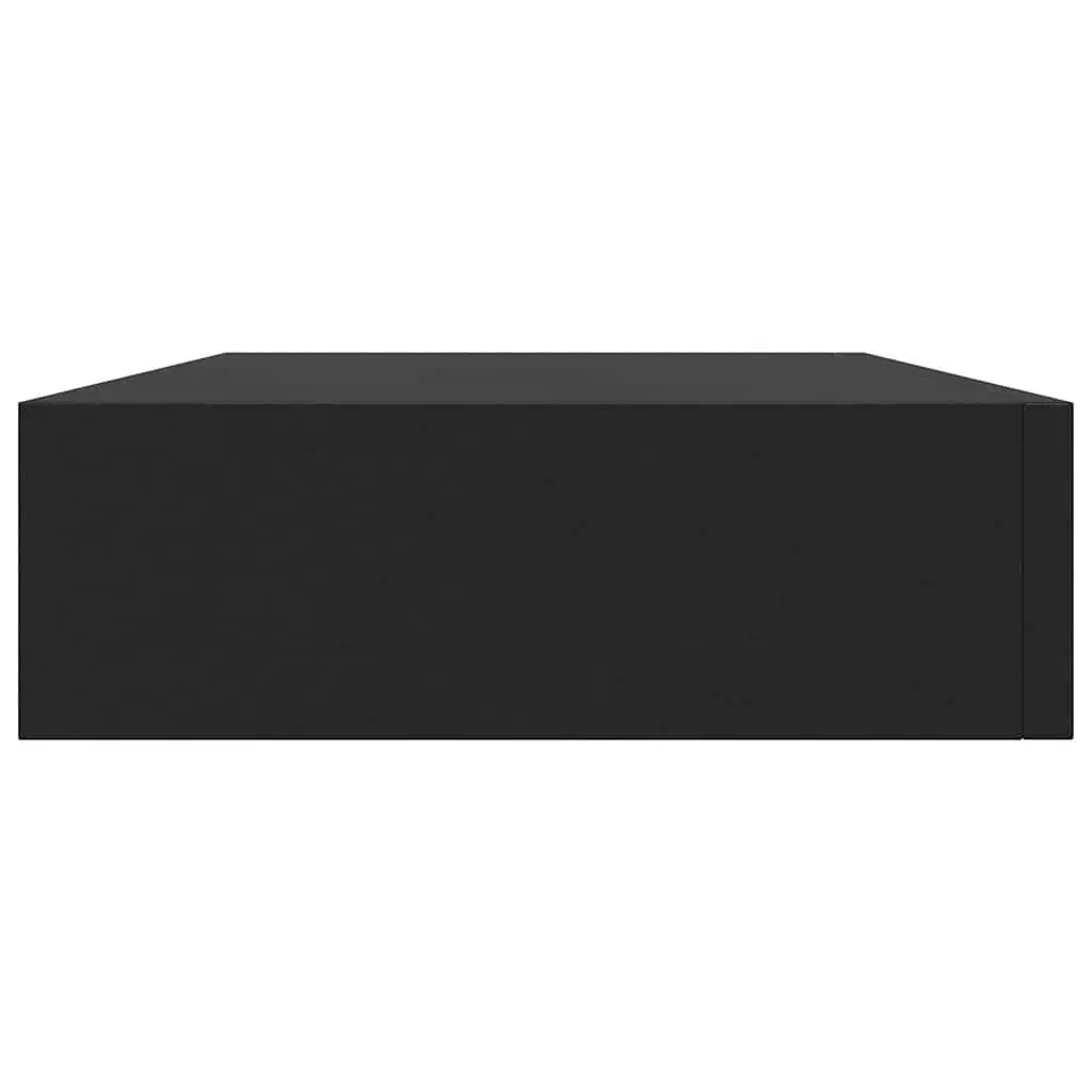Floating Wall Shelf Display Storage Organizer Black 48x25x8 cm