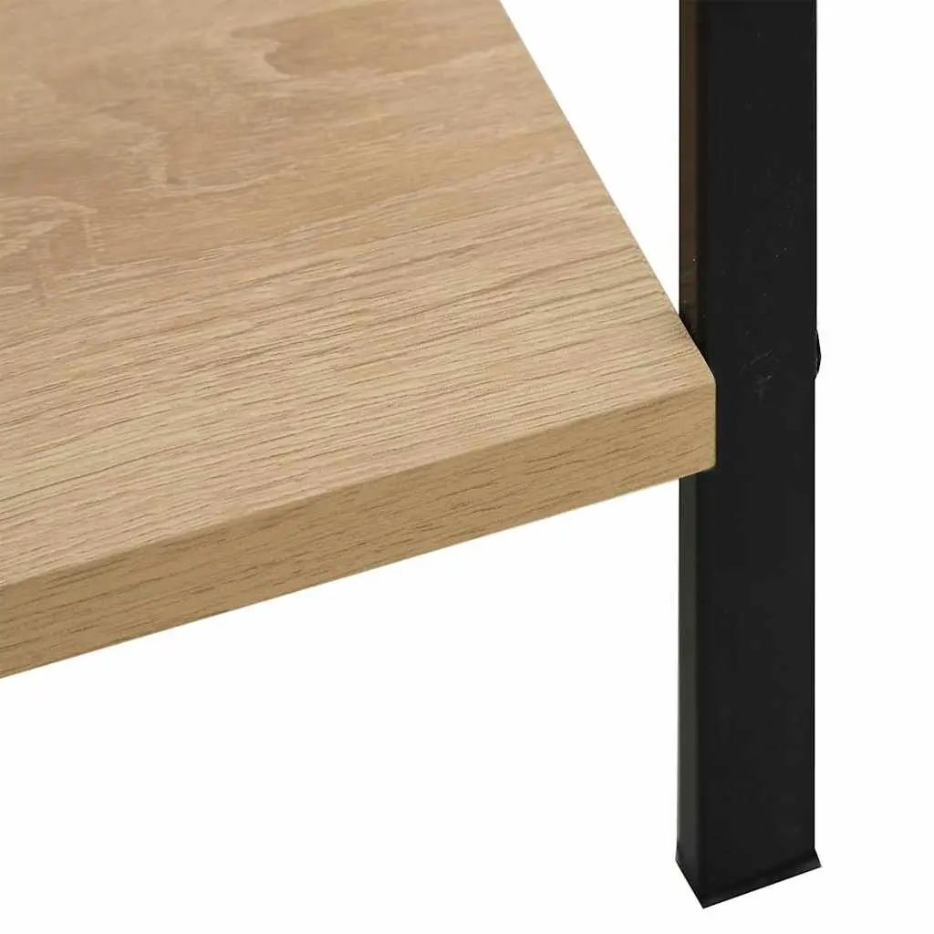 3-Layer Book Shelf Brown Engineered Wood Storage Cabinet Display Rack