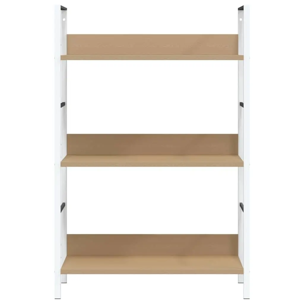 3-Layer Book Shelf Brown Engineered Wood Standing Cabinet Storage Display Rack