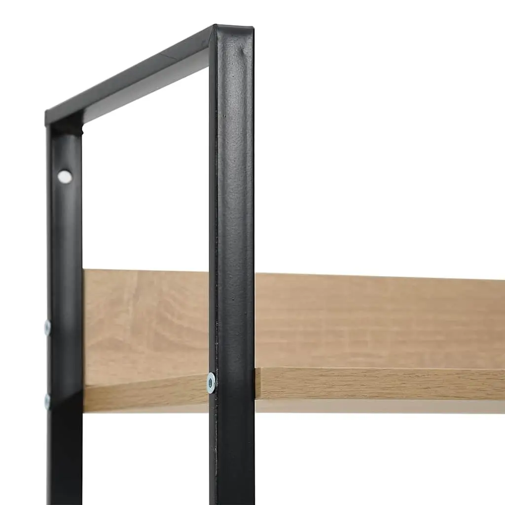4-Layer Bookshelf Display Cabinet Storage Rack Engineered Wood Brown