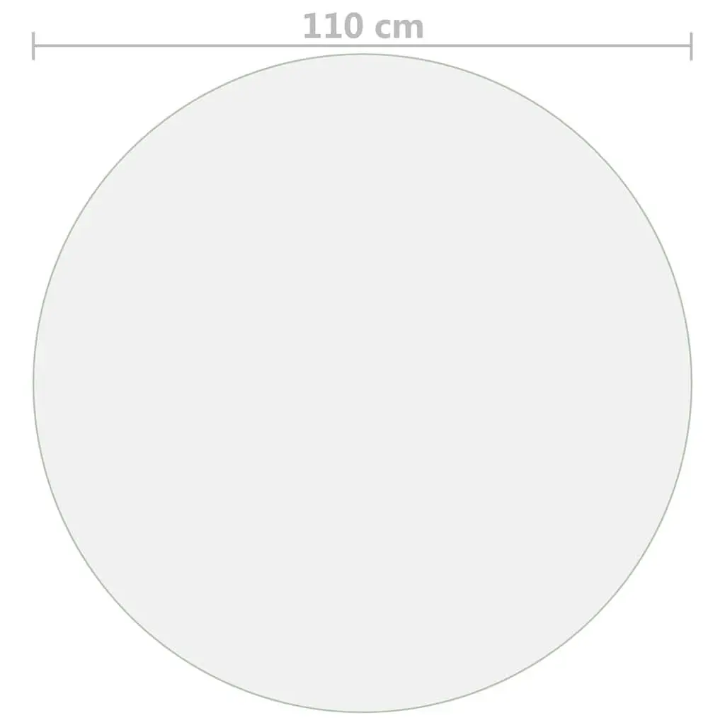 Transparent PVC Film Round Table Protector 110cm for Dining Living Room Furniture