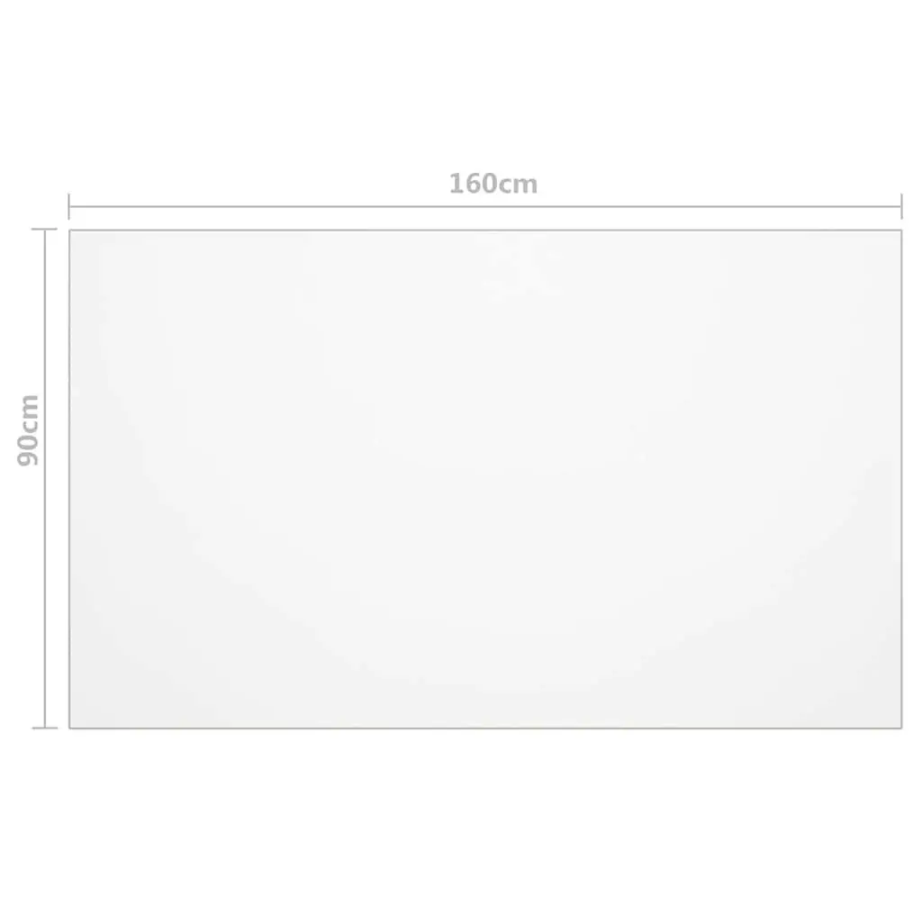 Table Protector Mat Transparent PVC 160 x 90 cm Waterproof Oil Resistant