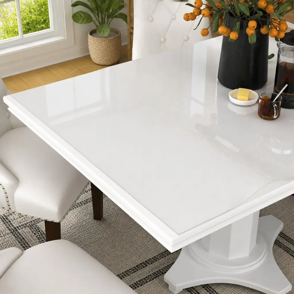 Table Protector Film Transparent Rectangular Dining Room Furniture Protection