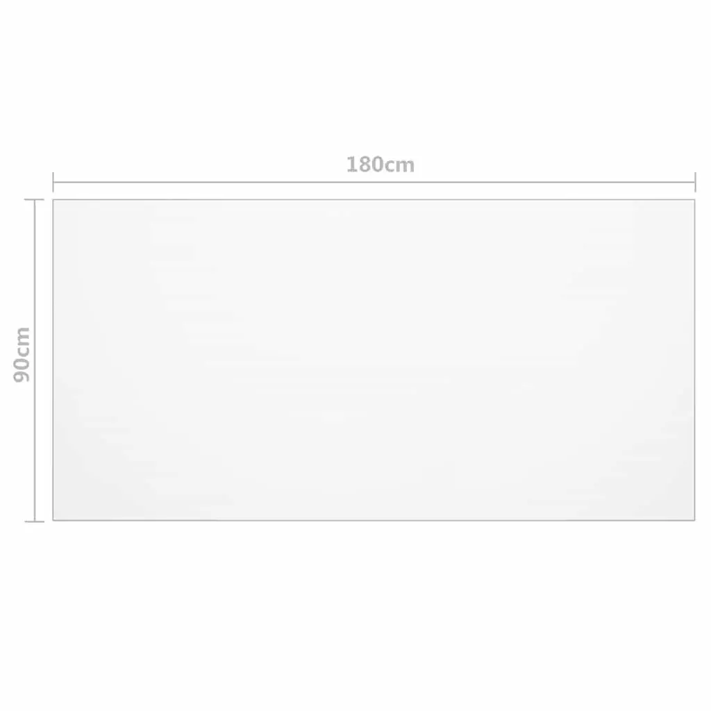Transparent PVC Table Protector Mat Waterproof Rectangular 180x90cm Furniture Accessory