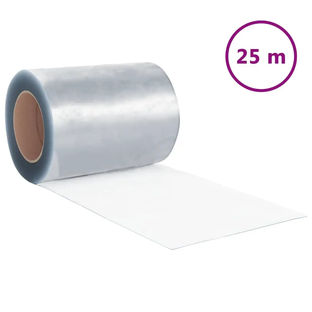 PVC Strip Curtain Roll Dust Protection 300mm Transparent 25m