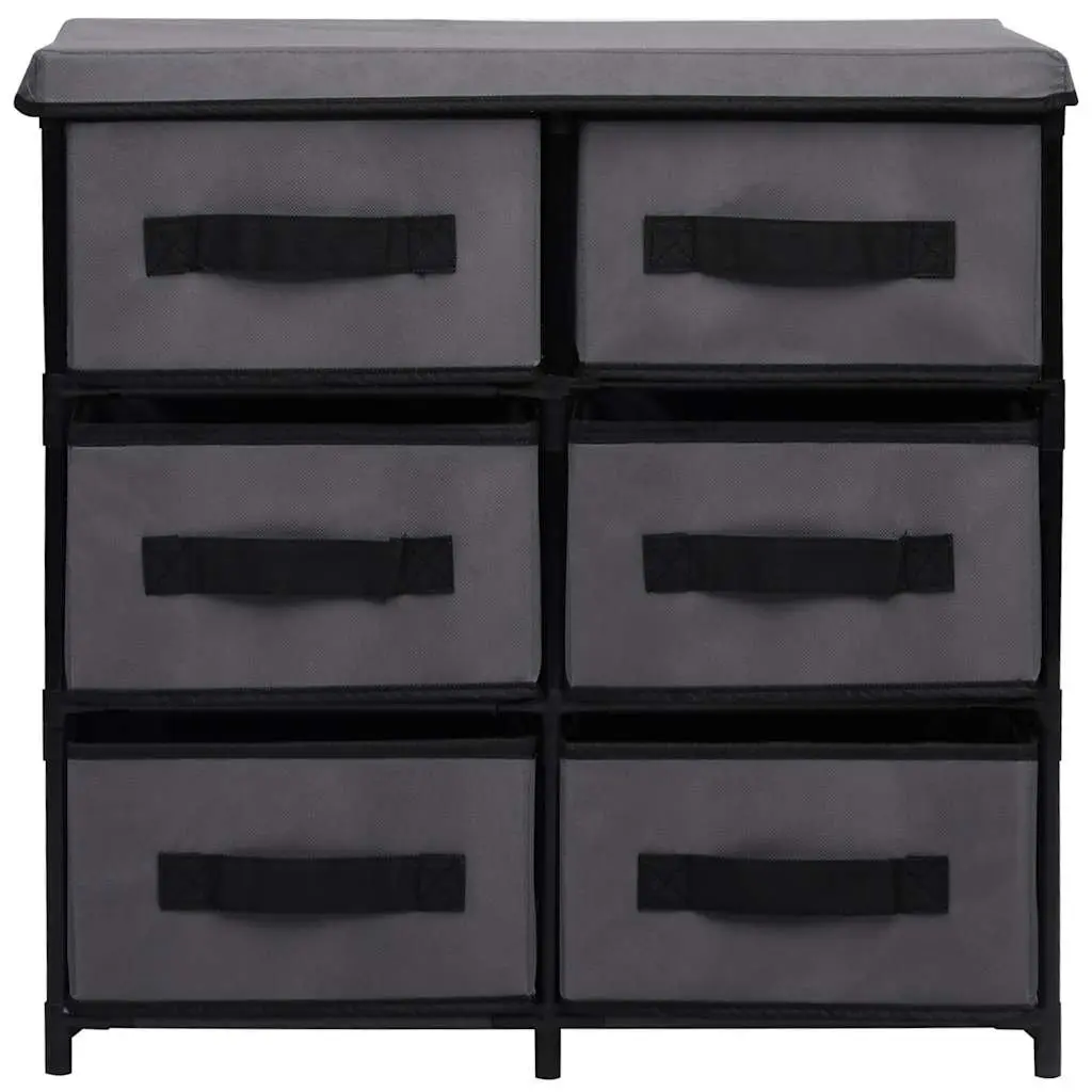 Storage Cabinet 6 Drawers Grey Chest Organiser Bedroom Living Room