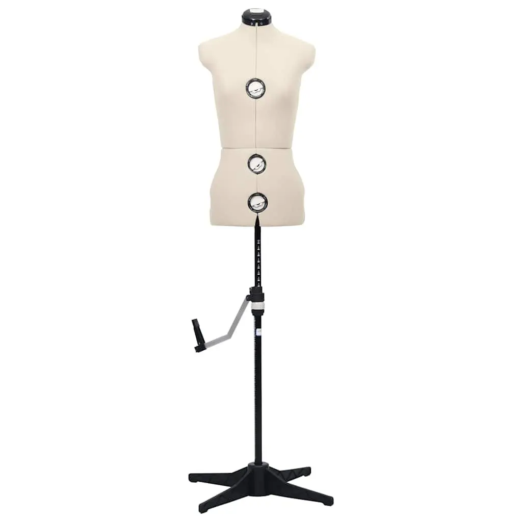 Adjustable Dress Form Female Mannequin Display Clothes S Size Cream