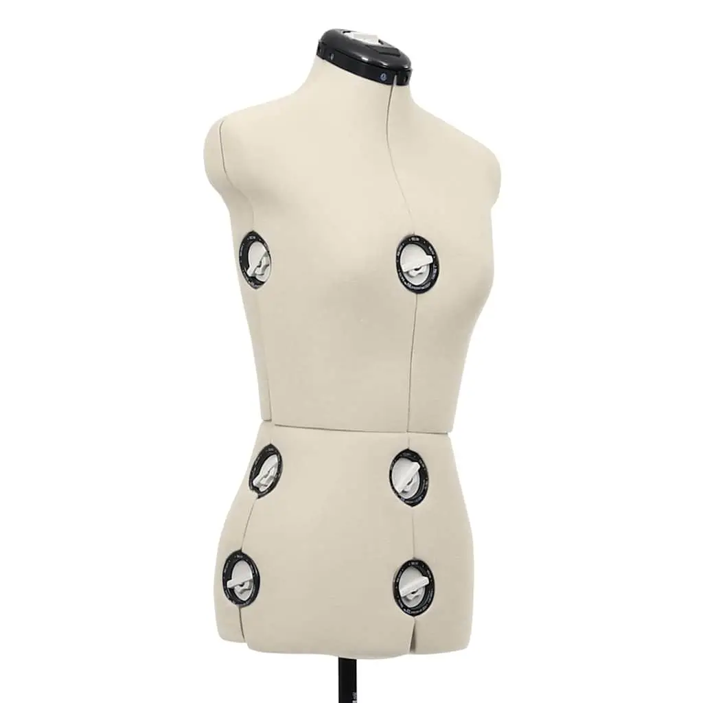 Adjustable Dress Form Female Mannequin Display Clothes S Size Cream