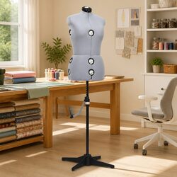Adjustable Dress Form Female Grey M Size 40-46 Fashion Display Mannequin Tailor