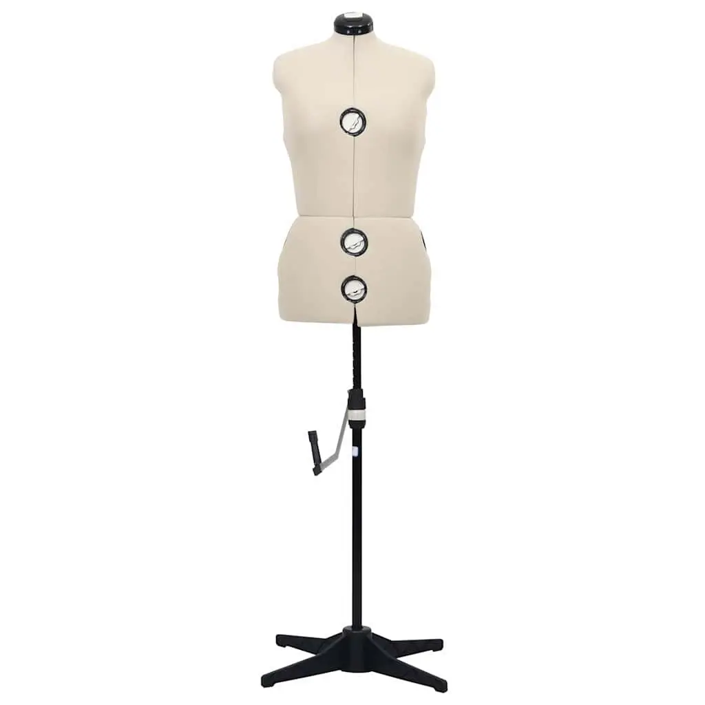 Adjustable Dress Form Mannequin Female M Size 40-46 Cream Display Dummy