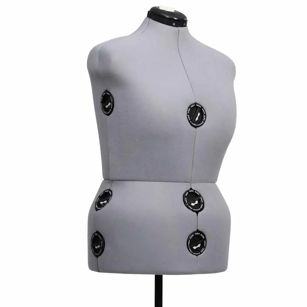 Adjustable Dress Form Female Size L 44-50 Grey Display Mannequin